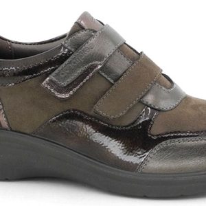 AMARPIES AMD31034 ZAPATO CONFORT DOBLE VELCRO TAUPE