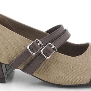 DANGELA DXF31806 SALON TEJIDO CON DOBLE HEBILLA MARRON/TAUPE