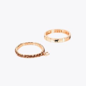 LOLA CASADEMUNT LF2603014 Conjunto de pulseras elásticas lacado personalizado METAL-MARRON