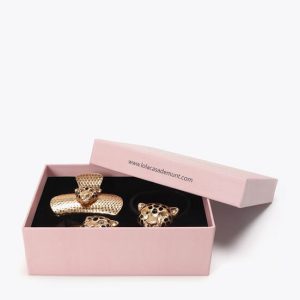 LOLA CASADEMUNT LF2613015 Set regalo cabello leopardo DORADO