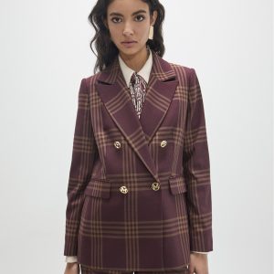 LOLA CASADEMUNT MF2602016 Americana cuadro ventana VINO