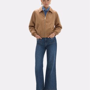 LOLA CASADEMUNT MF2602020 Chaqueta tipo bomber satén con pelo desmontable