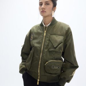 LOLA CASADEMUNT LF2602005 Bomber militar parches KAKI