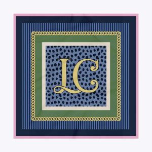 LOLA CASADEMUNT LF2607034 Pañuelo LC blue animal 90x90cm AZUL-VERDE U