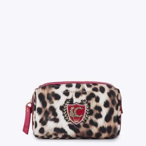 LOLA CASADEMUNT LF2612021 Neceser estampado animal print parche personalizado CRUDO-MULTICOLO U