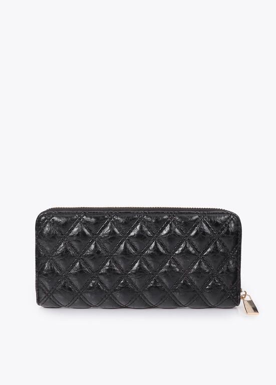 LOLA CASADEMUNT LF2612032 Billetero acolchado con doble pespunte y tirador tubular NEGRO U - Imagen 3